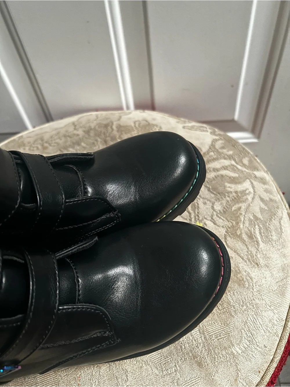 Badgley Mischa Black Ankle Boots with Heart & Star Accent- Sz 1